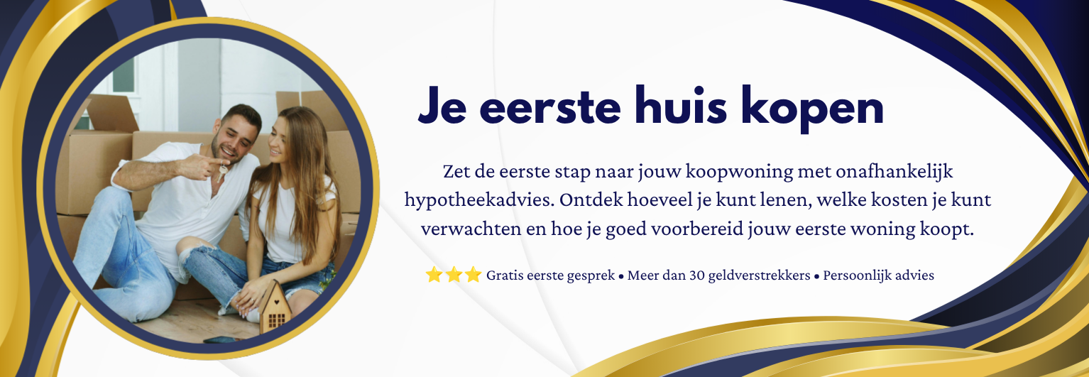 Jong stel met de sleutel van hun eerste koopwoning – hypotheekadvies voor starter